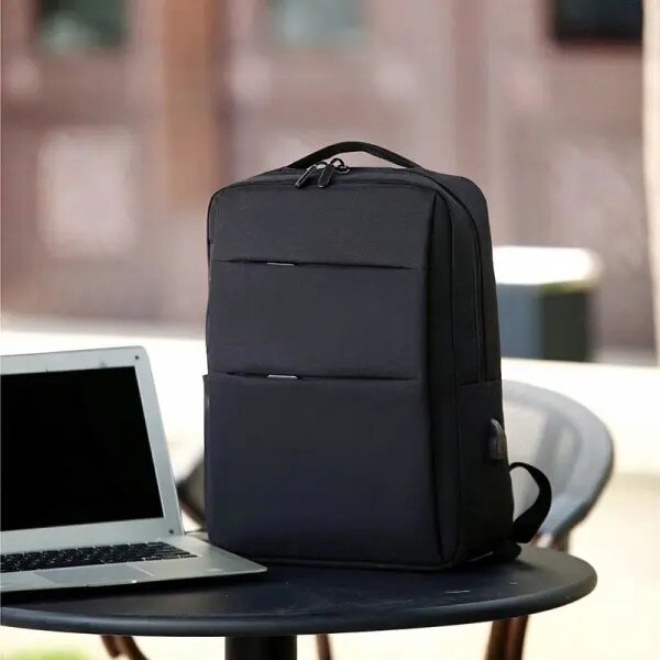 Rucsac unisex pentru laptop din poliester, rezistent la apa, compartiment 15–16 inch, bleumarin, 29 x 41 x 12 cm