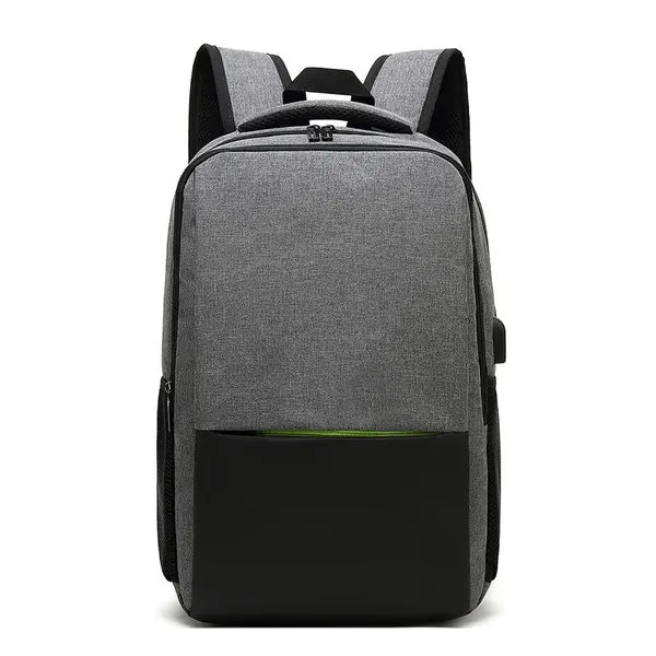 Rucsac laptop 15.6 inch, USB, capacitate mare, negru, 43x33x15cm