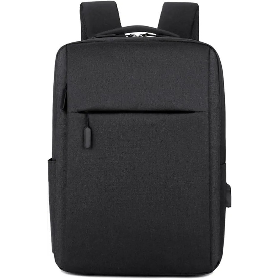 Rucsac laptop din Oxford cu port USB pentru incarcare, anti-furt si rezistent la apa, captusit, ISINI-CJ-K0497-260820-708, negru, 15.6"