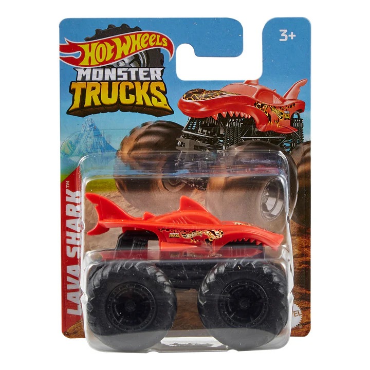 Masinuta Hot Wheels - Monster Trucks 1:70 - Lava Shark Red