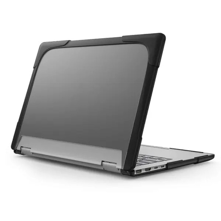 Защитен калъф за лаптоп STALVA-CJ-K0502-2026-0916-100, TPU+PC двуцветен, противоударен, черен, съвместим с HP Envy x360 14 (2024)