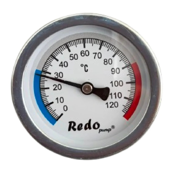 Аналогов термометър с 50 мм обвивка, 0–120 °C, Influent RM0011
