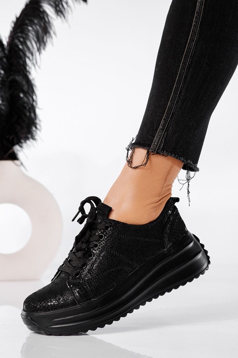 Pantofi dama, OneFashionRoom, Mabel, Negru