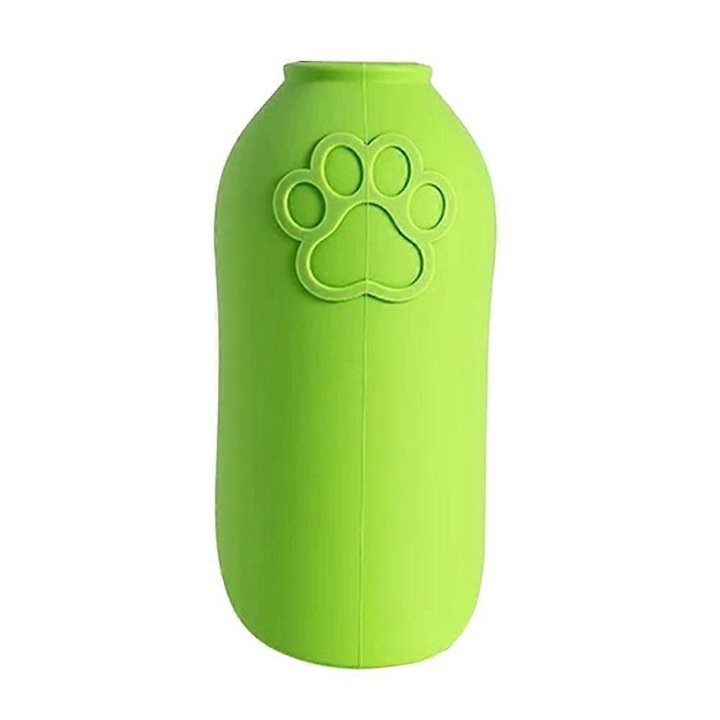 Bol pliabil din silicon pentru apa animale, portabil, 15.5cm, transparent