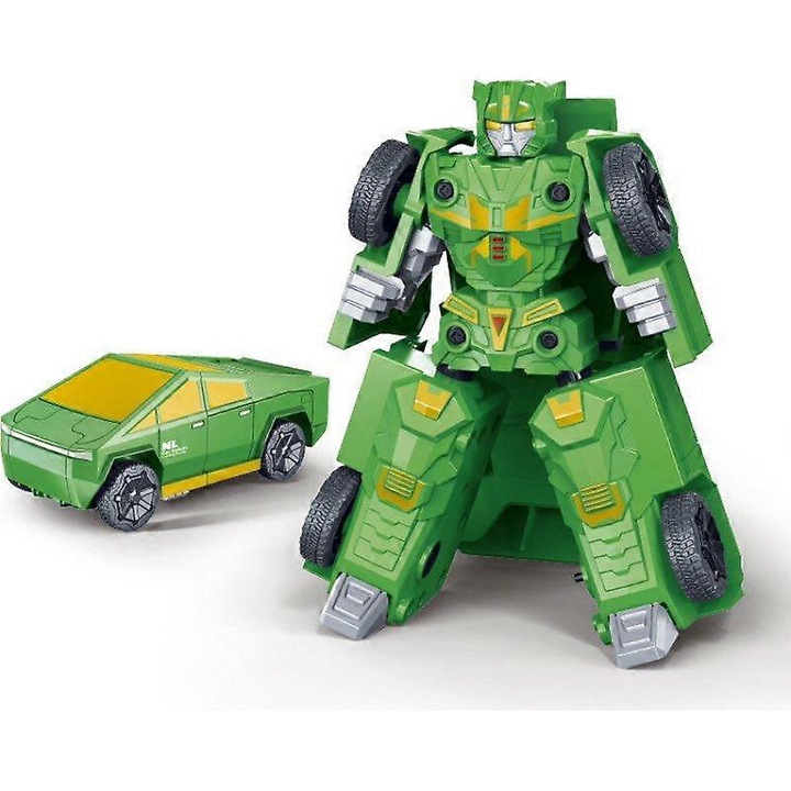 Jucarie robot transformabil camion, plastic rezistent, 12x10cm, albastru
