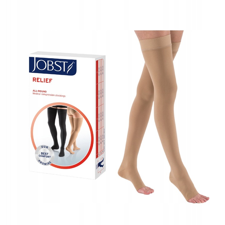 Ciorapi compresivi JOBST Relief CCL2, M, Bej, 20-30 mmHg