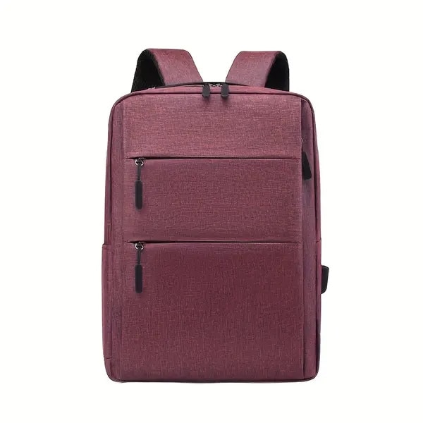 Rucsac laptop casual cu port USB albastru 45x30x15cm