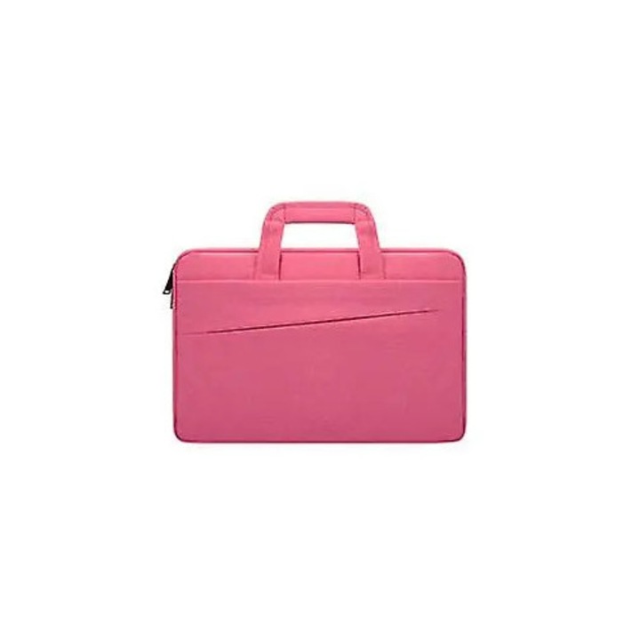 Rózsaszín 15.4 hüvelykes laptop táska 37.5x25.5x2.5cm vízálló puha
