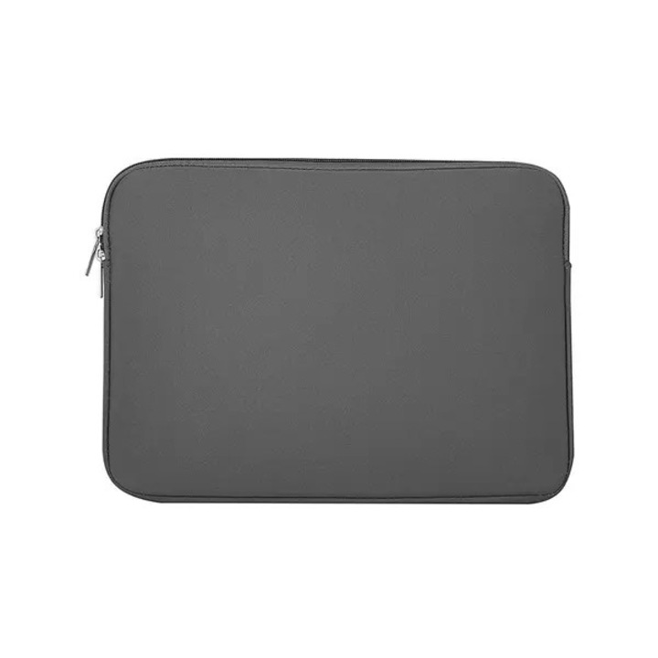 Neoprén laptop tok 14 hüvelykes szürke, könnyű, párnázott védelem, fröccsenésálló 37.5x28x2cm