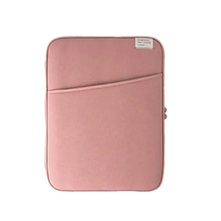 Tablettok, 13.3-14 hüvelyk, rózsaszín, puha textil anyag, kompakt