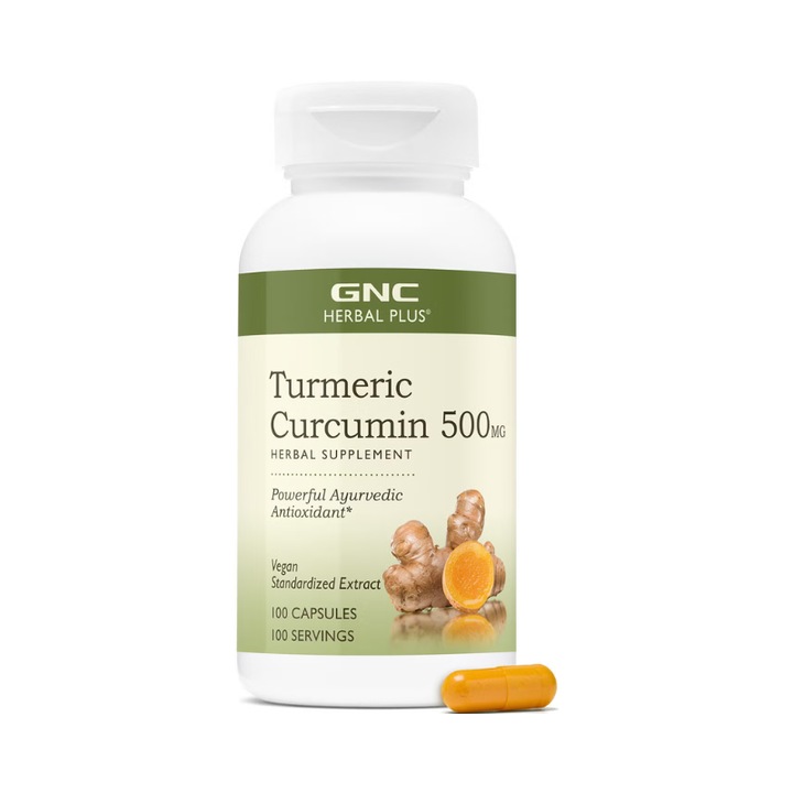 GNC Herbal Plus® Turmeric Curcumin 500 mg, Turmeric Curcumina,100 cps