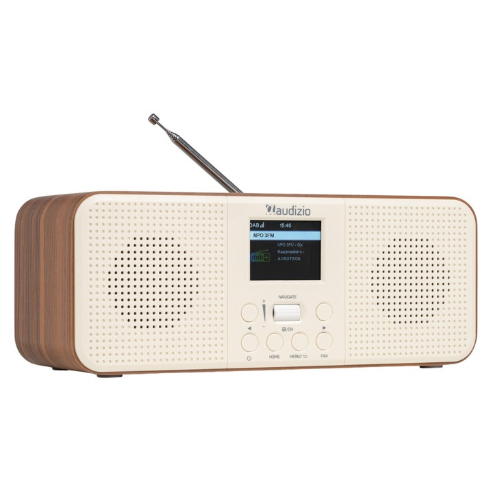 Audizio Bucine WiFi internetrádió – FM és DAB rádió, fa, krém színű
