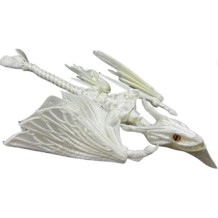 Csuklós repülő sárkány figura, 3D nyomtatott, többszínű, 30cm