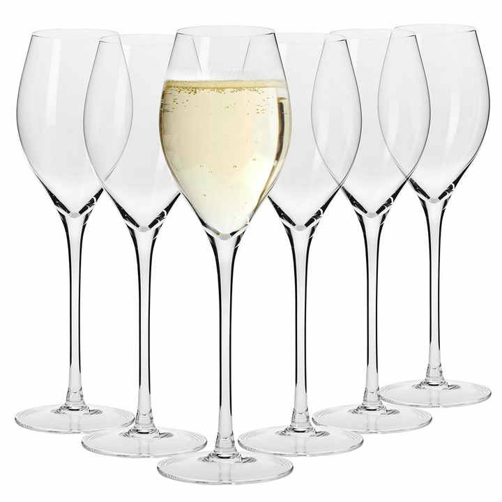 KROSNO Harmony Set 6 Pahare pentru prosecco, 300 ml