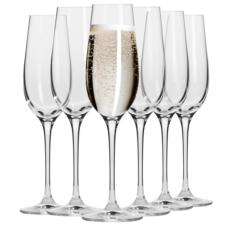 KROSNO Harmony pahare pentru sampanie si prosecco, set de 6 bucati, 180 ml