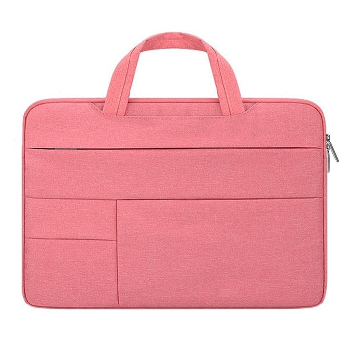 Husa laptop 15,6 inch, protectie 360, roz, usor de transportat