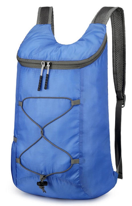 Rucsac drumetie pliabil, multifunctional, albastru, 40x26x14 cm