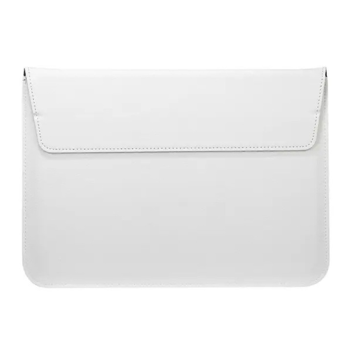 Fehér PU bőr boríték laptop táska 13.3 hüvelykes vékony multifunkcionális