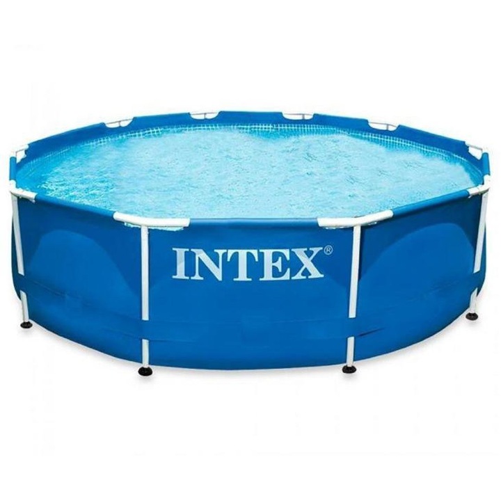 Intex Metal Frame Fémvázas medence, 305 x 76 cm átmérő, 4485 l űrtartalom, Kék