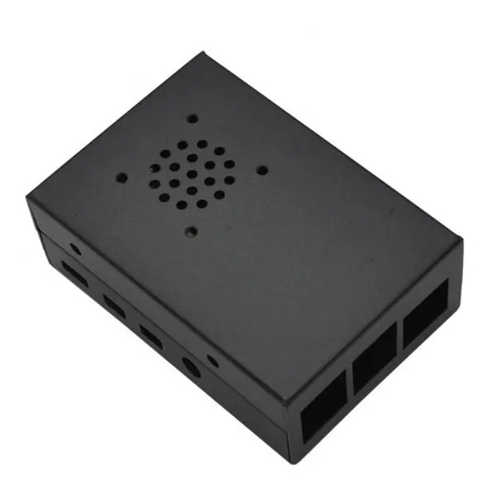Alumínium ház Raspberry Pi 4-hez, fekete