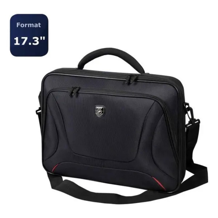 Courchevel Clamshell laptop táska 15,6 hüvelyk, ballisztikus nylon, fekete
