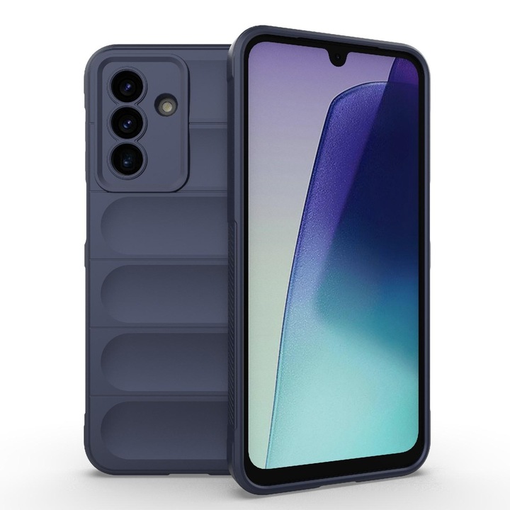 Husa pentru Samsung Galaxy A17 5G / A17 4G DaDen® Magic Shield, Ütésálló, Mikroszálas belső, TPU, Sötétkék