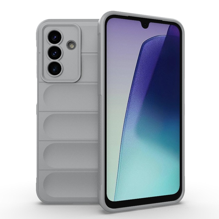 Husa pentru Samsung Galaxy A17 5G / A17 4G DaDen® Magic Shield, Ütésálló, Mikroszálas belső, TPU, Világosszürke