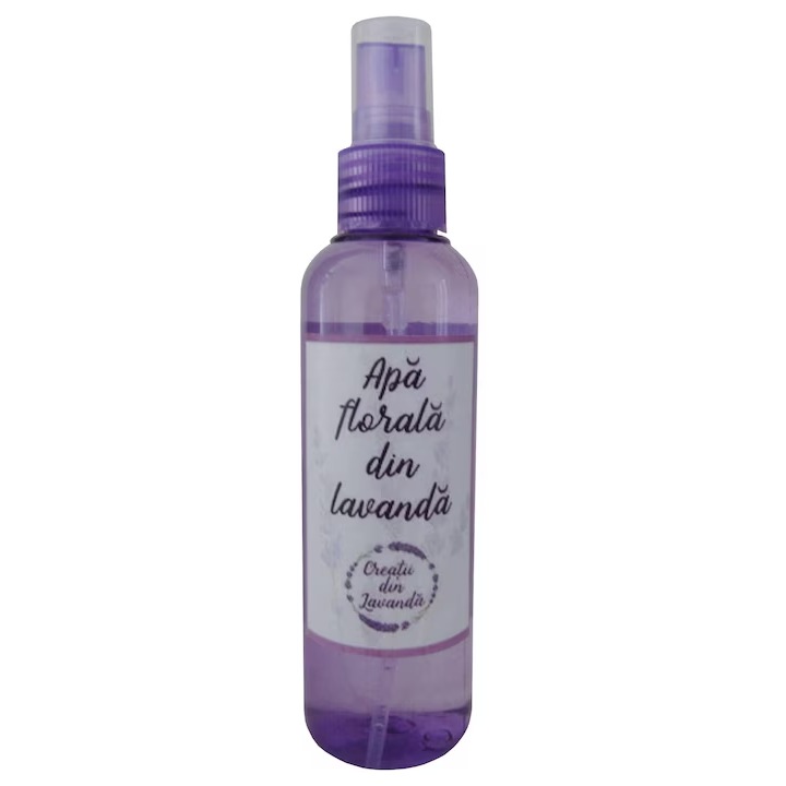 Apa Florala de Lavanda 200 ml, Creatii din Lavanda, Hidrolat Natural, Pentru Fata, Corp si Par, Fabricata in Romania