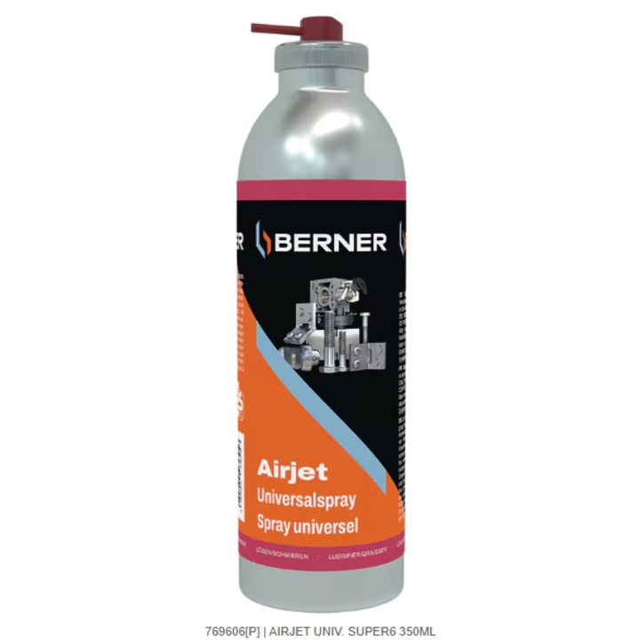 Féktisztító sűrített levegős szórópalack Airjet 350ml Berner 208949