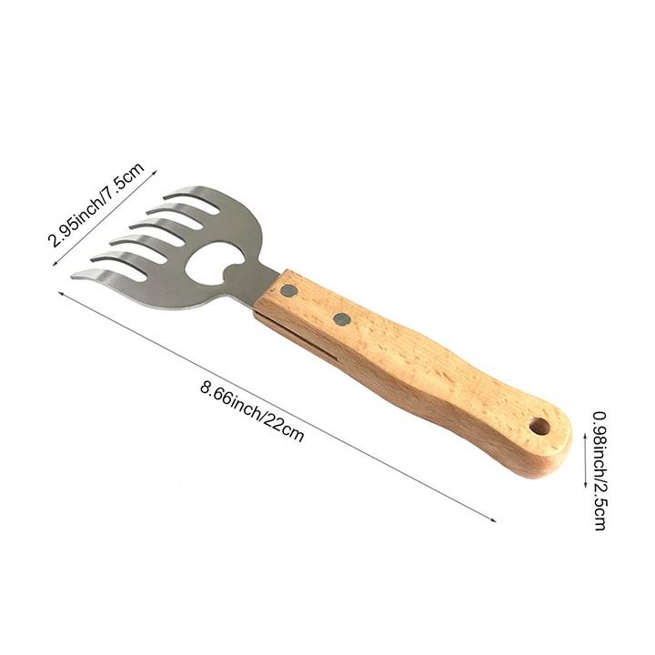 Sataruri de carne, 2 bucati, 7, 5 cm, otel inoxidabil, pentru gatit in aer liber si gratar