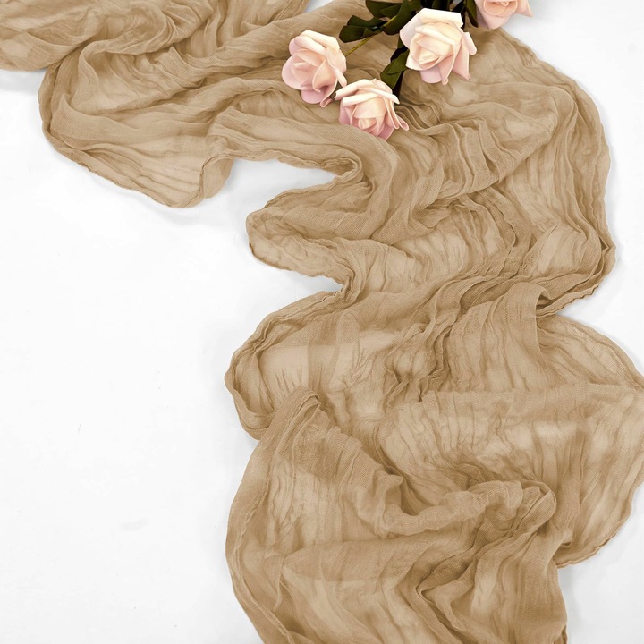 Asztalterítő, 100% poliészter, khaki, 90x180cm