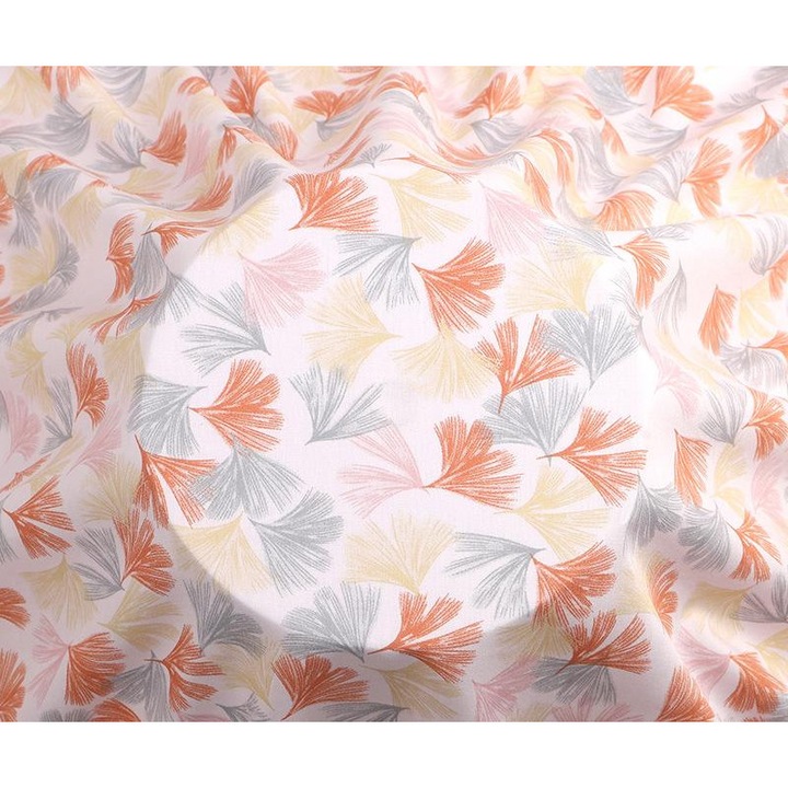 Material textil rayon moale, latime 143cm, portocaliu, rola 200x143cm