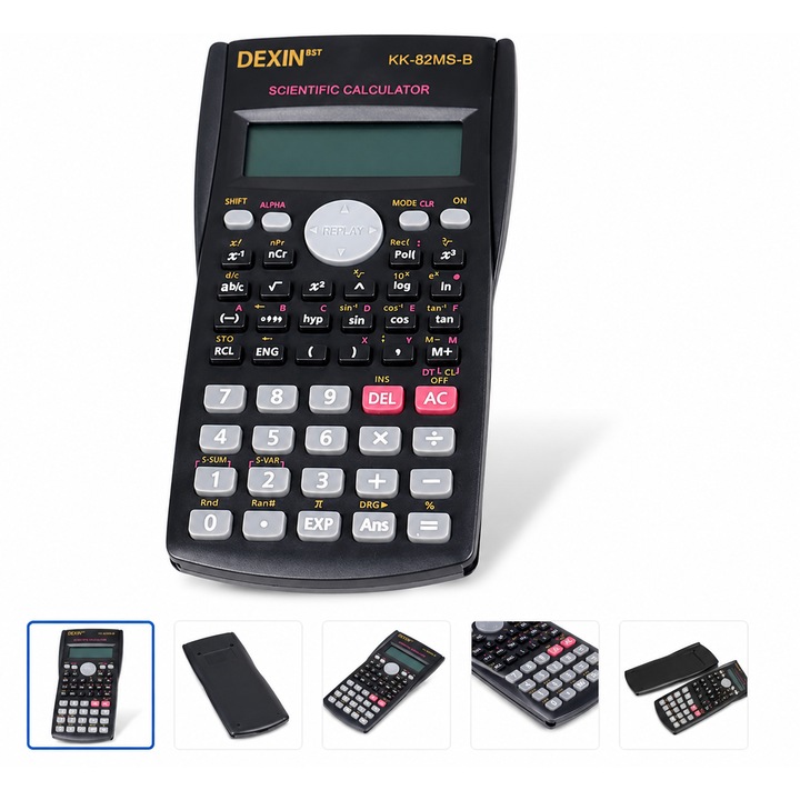 Научен калкулатор DEXIN KK-82MS-B с 240 функции и двуредов дисплей