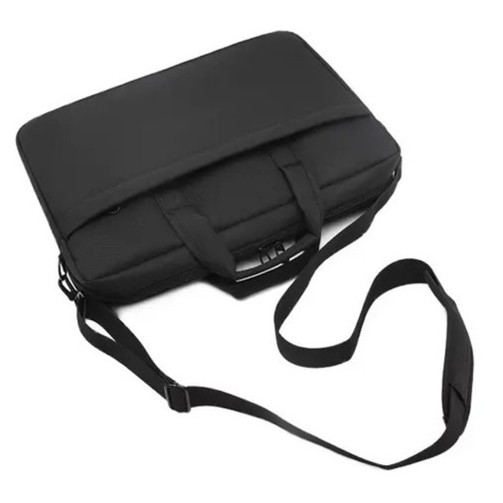 Laptoptáska 14 hüvelykes, fekete, könnyű, tabletta rekesz