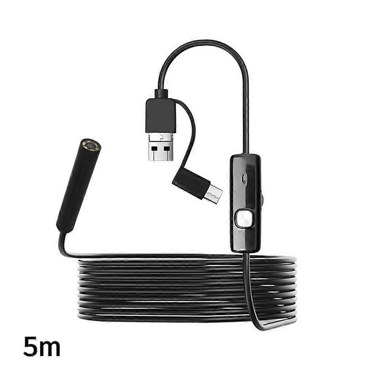 Камера за инспекция ендоскоп 3.5м гъвкава водоустойчива IP67 с аксесоари многоцветна