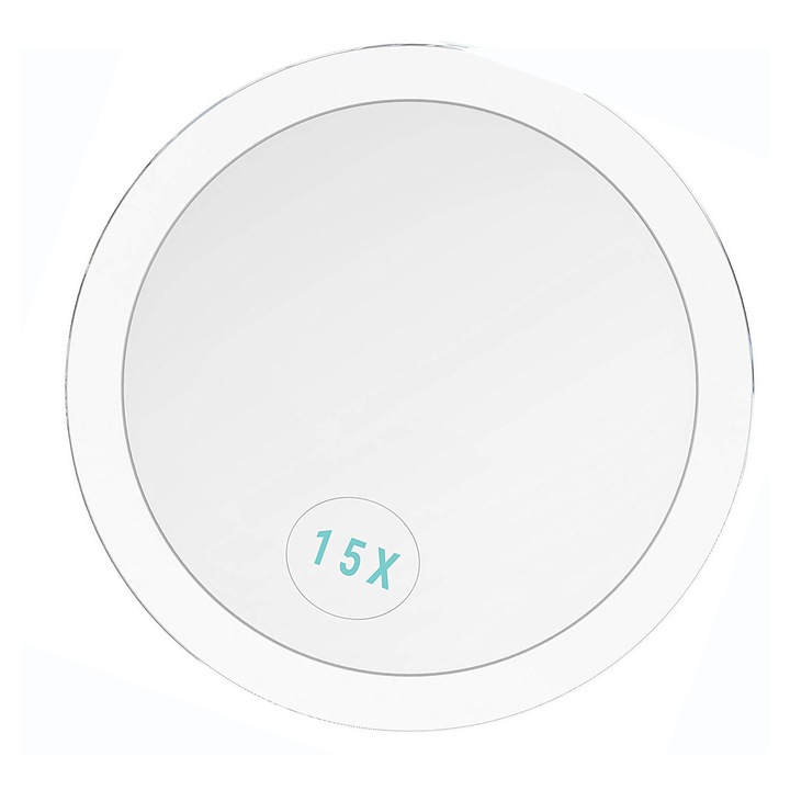 Kozmetikai tükör tapadókoronggal, 15x nagyítás, erős tapadókorong, 8,8 cm * 0,9 cm