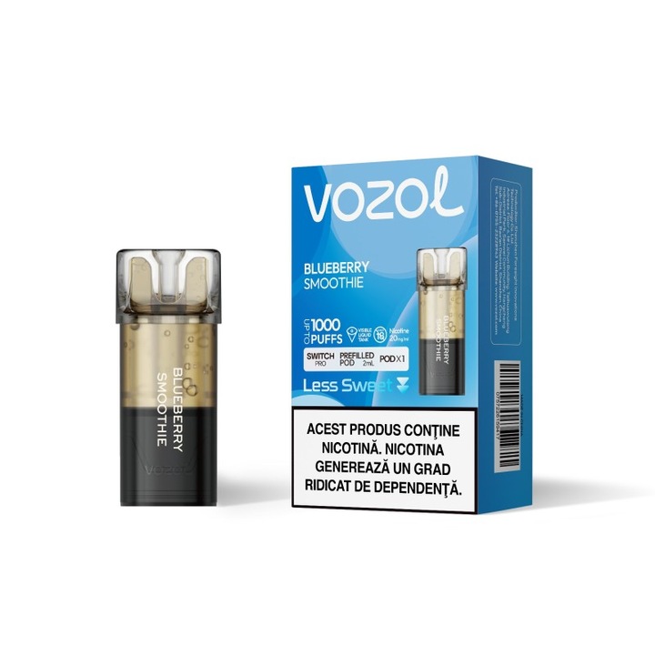 Cartus tigara electronica Vozol Switch Pro, 2ml, aroma smoothie de afine, 2% nicotina