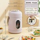 Oala electrica mini portabila 6 in 1, 800ml, ceramica, khaki, 20x10.6cm