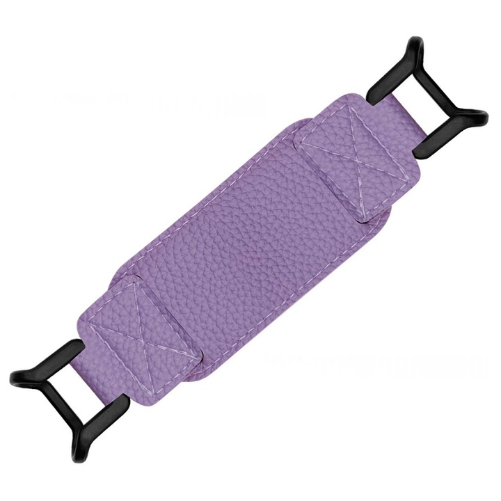 Husa tableta 6-8 inch cu banda pentru incheietura, design flexibil, piele PU, mov