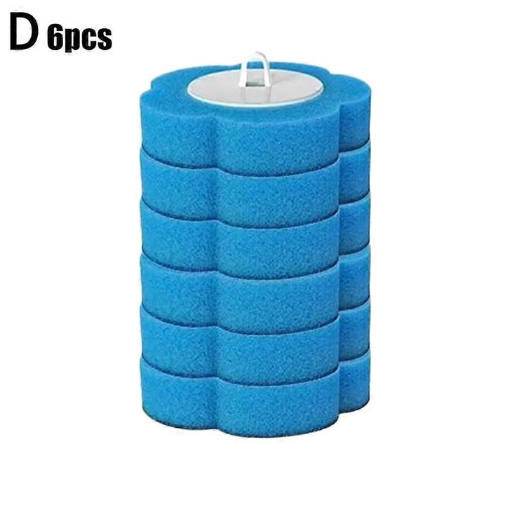 Perie WC de unica folosinta, set cu 12 capete parfumate, alb, 40x10x17.6cm