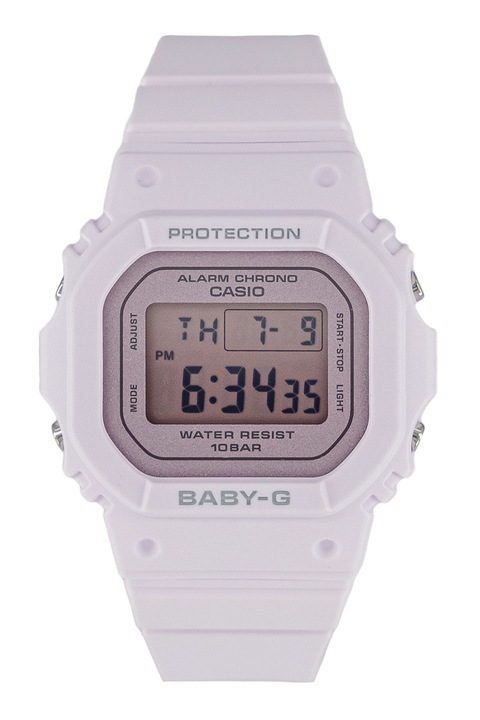 Casio, Ceas digital din rasina G-Shock, Argintiu, Liliac