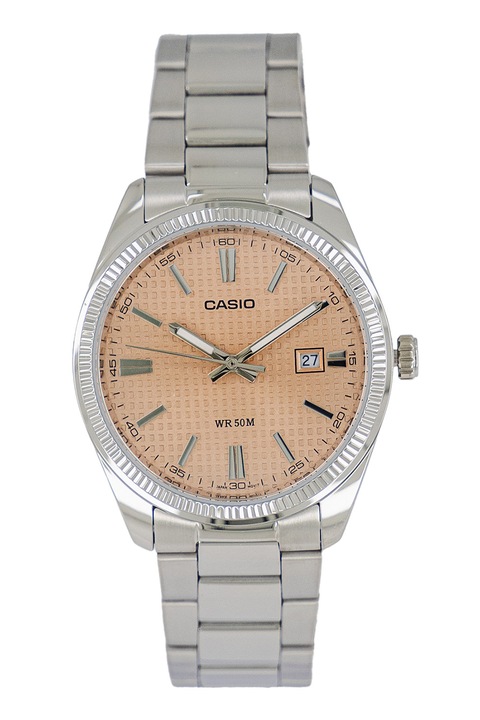 Casio, Часовник с верижка от неръждаема стомана, Сребрист