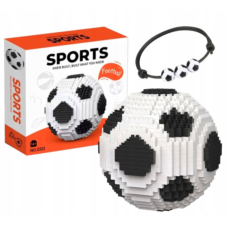 Set de constructie Fotbal cu bratara, 864 piese