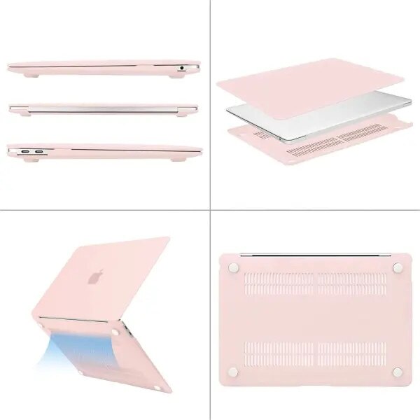 Husa laptop compatibil MacBook Air 13 inch, roz, 30.5x21.6x1.57 cm