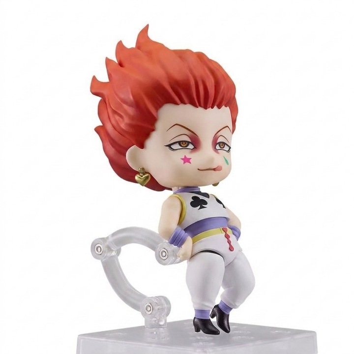 Аниме фигурка Hunter X Hunter Hisoka модел 1444 костюм със символи на карти, височина 10см, материал PVC