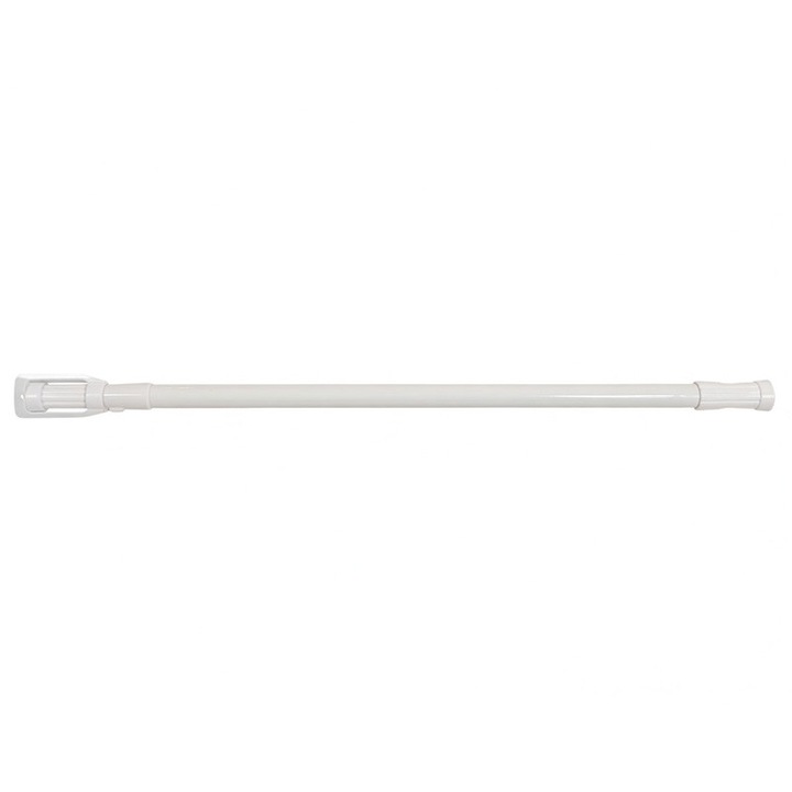 Bara perdea dus metalica reglabila 70>120cm Alb, fara gaurire, usor de instalat, pentru baie, bucatarie, dulapuri, balcon COD 46775R