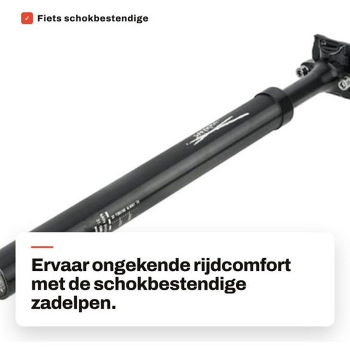 Teleszkópos nyeregcső 33.9x400mm fém off-road kerékpárhoz