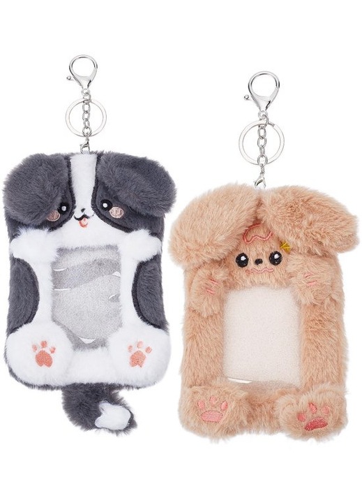 Set 2 suporturi card plus multicolor 20x12cm cu breloc