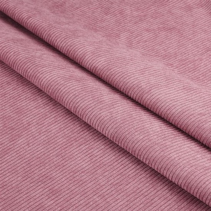 Bársony bordás textil anyag, 2x1.55m, halvány lila, 1mm vastagság