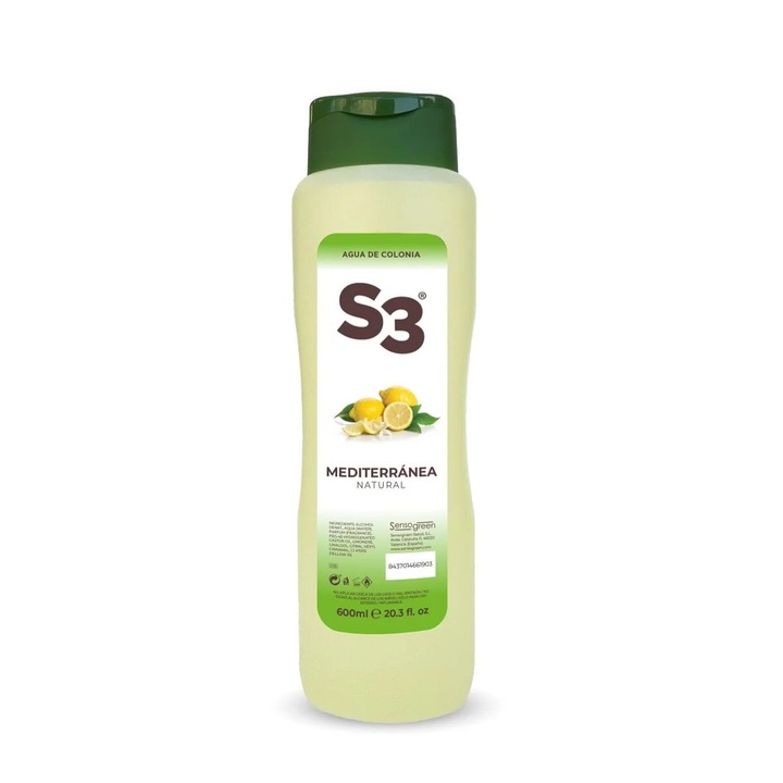 Unisex kölni S3 Mediterranea EDC, 600 ml